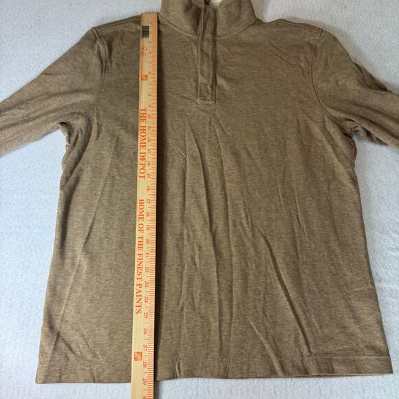 Banana Republic Khaki/Tan Long Sleeve Pullover with 1/4 Zip Size XL - Picture 11 of 12